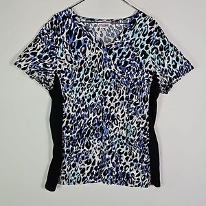 Scrubstar large black and blue scrub top